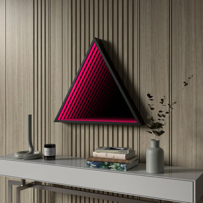 3D Triangel Oändlighet Spegel Vägglampa