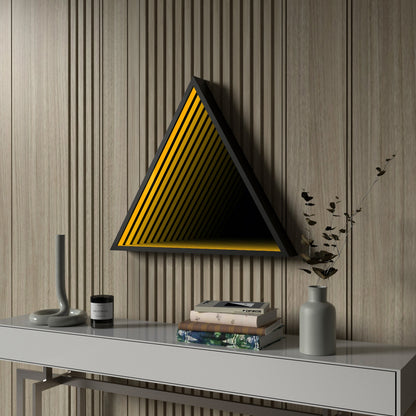 3D Triangel Oändlighet Spegel Vägglampa