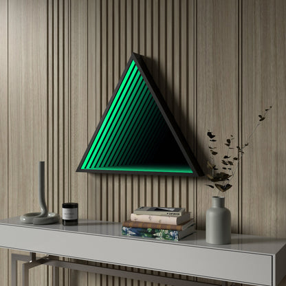 3D Triangel Oändlighet Spegel Vägglampa
