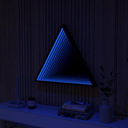 3D Triangel Oändlighet Spegel Vägglampa