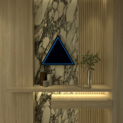 3D Triangel Oändlighet Spegel Vägglampa
