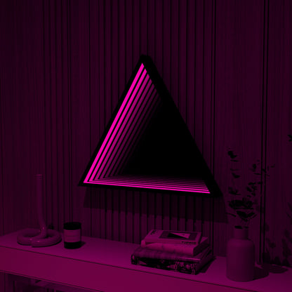3D Triangel Oändlighet Spegel Vägglampa
