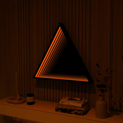 3D Triangel Oändlighet Spegel Vägglampa