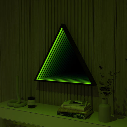 3D Triangel Oändlighet Spegel Vägglampa