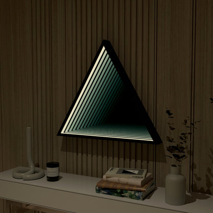 3D Triangel Oändlighet Spegel Vägglampa