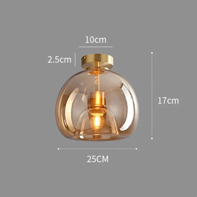Moderna Taklampor med Retro Koppar och Glasdesign