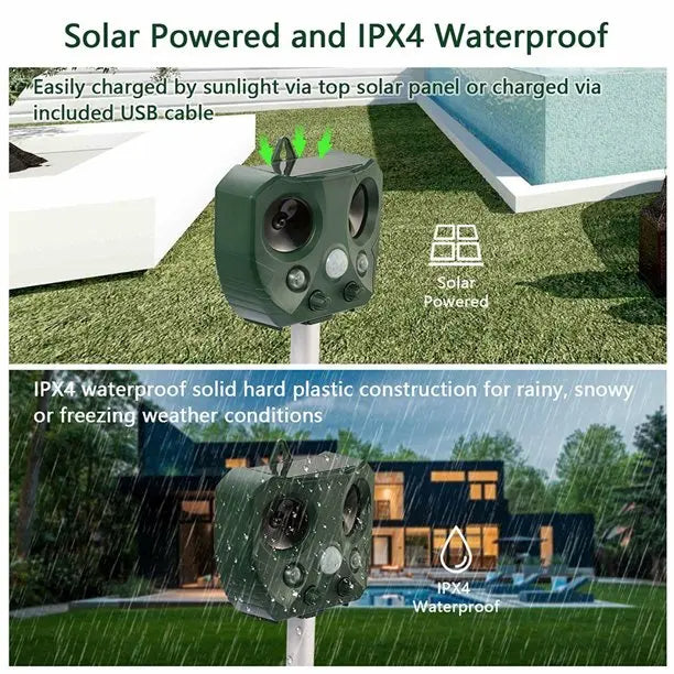 Ultrasonic Fågel &amp; Skadedjursförsvar