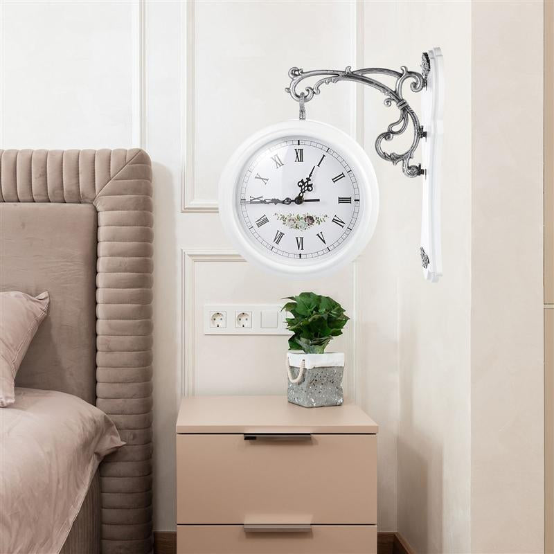 Retro Dubbel Sidig Väggklocka