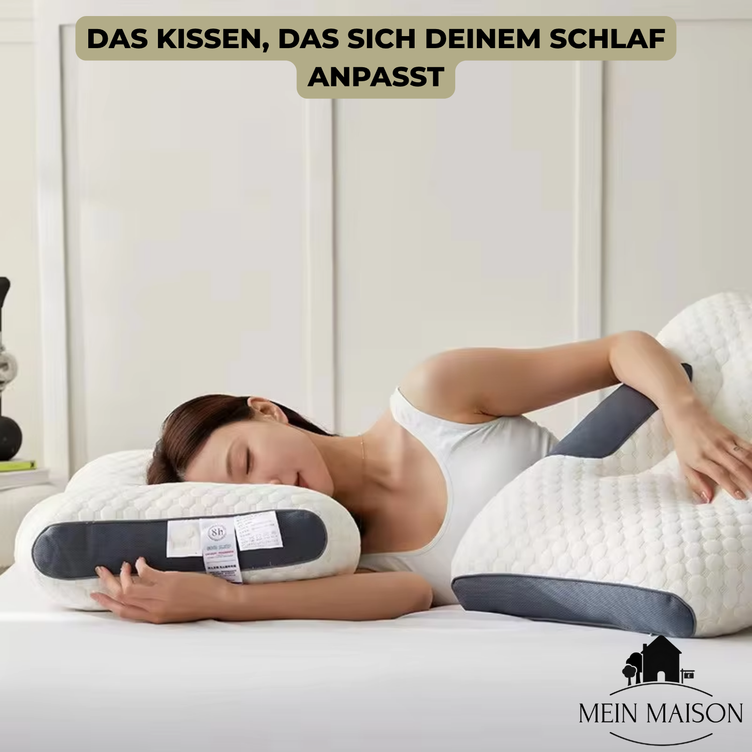 Carvallo Nackenkissen OrthoRest | Ergonomisk kontur | Minnesskum | Andningsbart