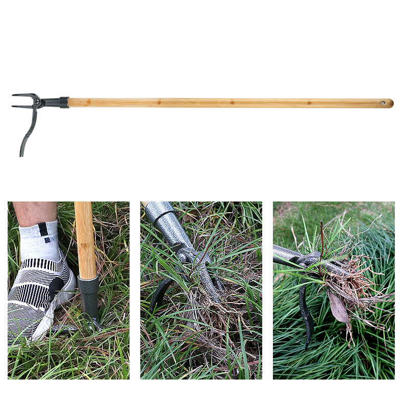 Ogräsupptagare med 4-klohuvud – Effektivt trädgårdsverktyg av järn för rotavlägsnande
