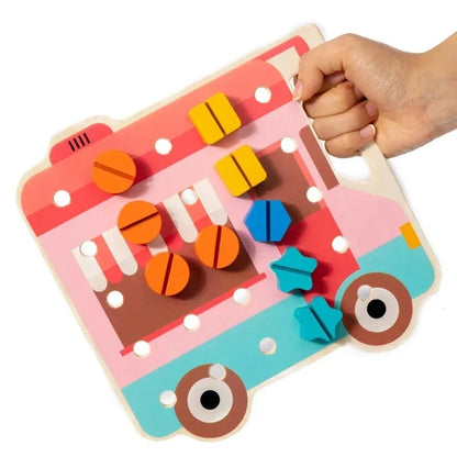 Montessori Färg Skruv Björn Bräda för Små Hantverkare