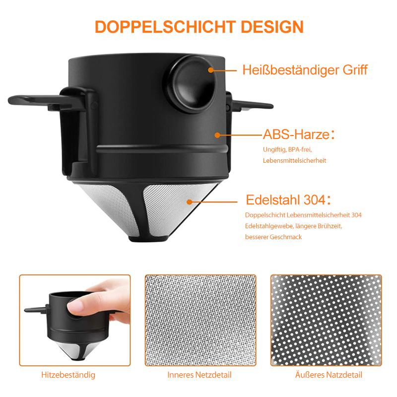 Carvallo - Kaffeefilterkopp i rostfritt stål