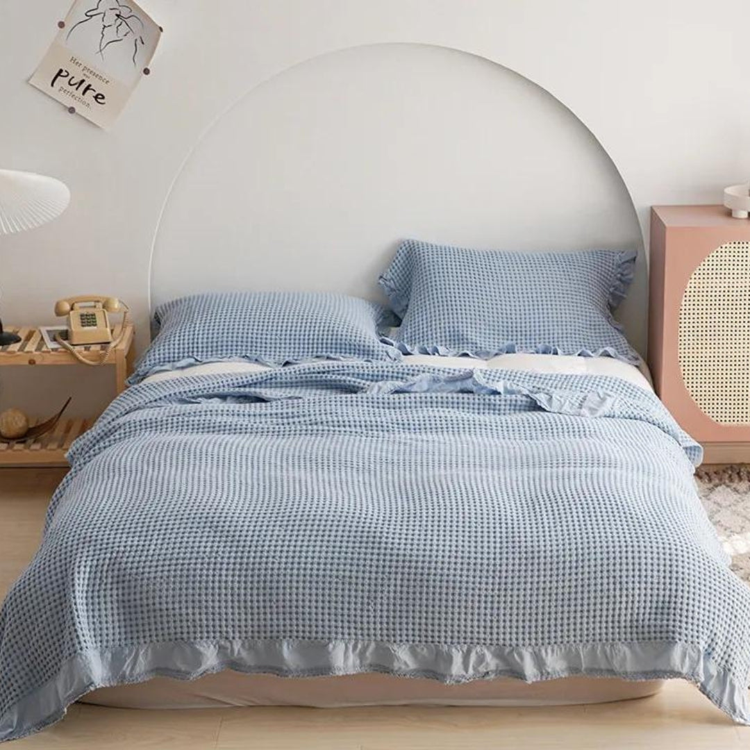 Olivia Waffle Kastanjefilt