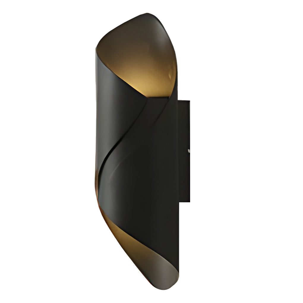 Vägglampa modern svart aluminium utomhus vägglampa