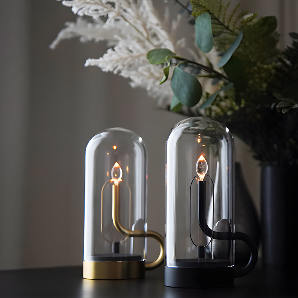 NordicGlow - Opladdningsbar Trådlös LED Bordslampa med Inbyggt Batteri