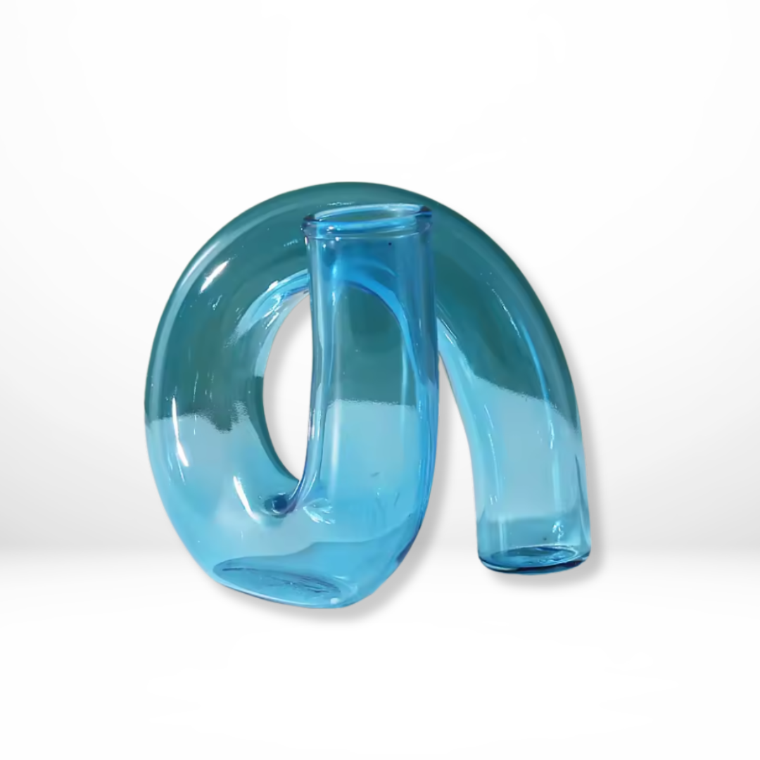 LoopForm Glasvas | Skulptural Borosilicate Design | Modern Transparent
