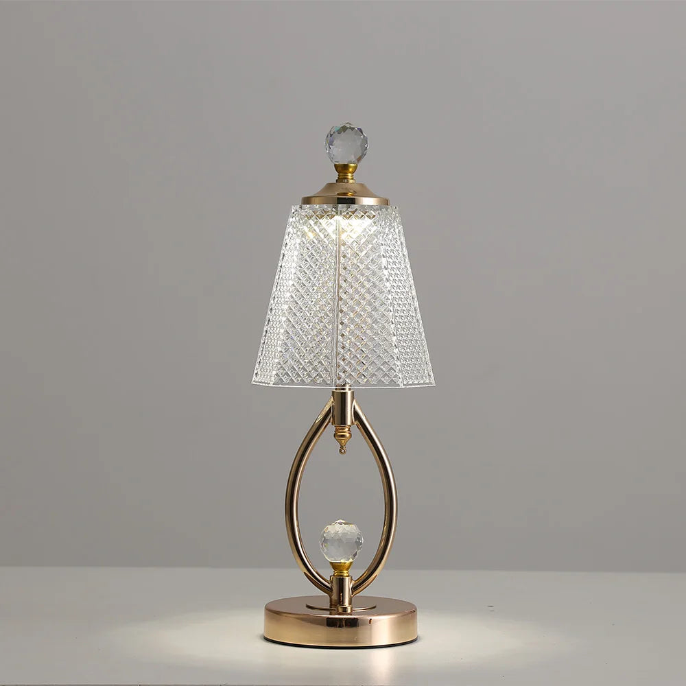 SparkleLume – Vintage kristall bordslampa