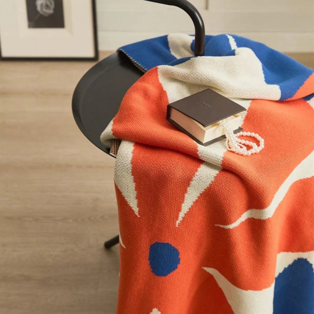 Tropisk Bris Stickad Filttäcke