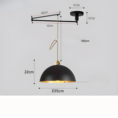 LuxeSwing Light - Nordisk Justerbar LED- Taklampa med Svängarm