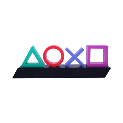 LED Bordlampa PlayStation Symbol – Musikstyrd Dekolampa för Gaming &amp; Sovrum