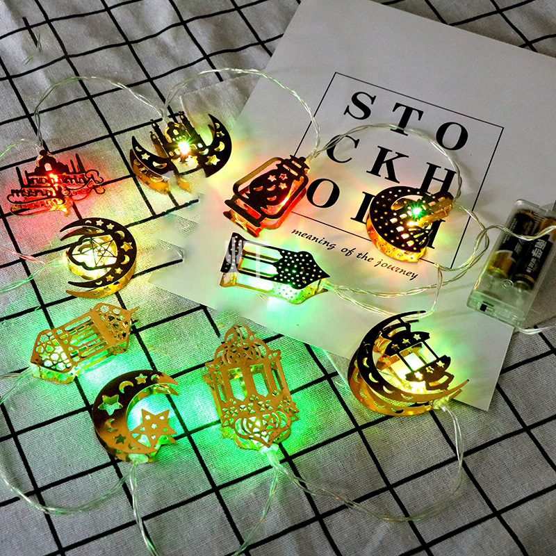 Färgglada LED-ljusslingor – Dekorativa ljus med måne- och lyktteman för hem och trädgård