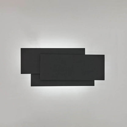 Minimalistisk fyrkantig, staplad LED-vägglampa i aluminium