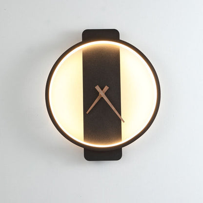 Modern, minimalistisk, klockformad LED-vägglampa med 1 ljus