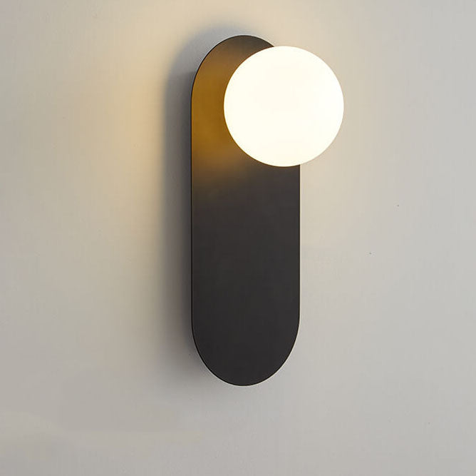 Vägglampa Modern Glasglob Metall Design