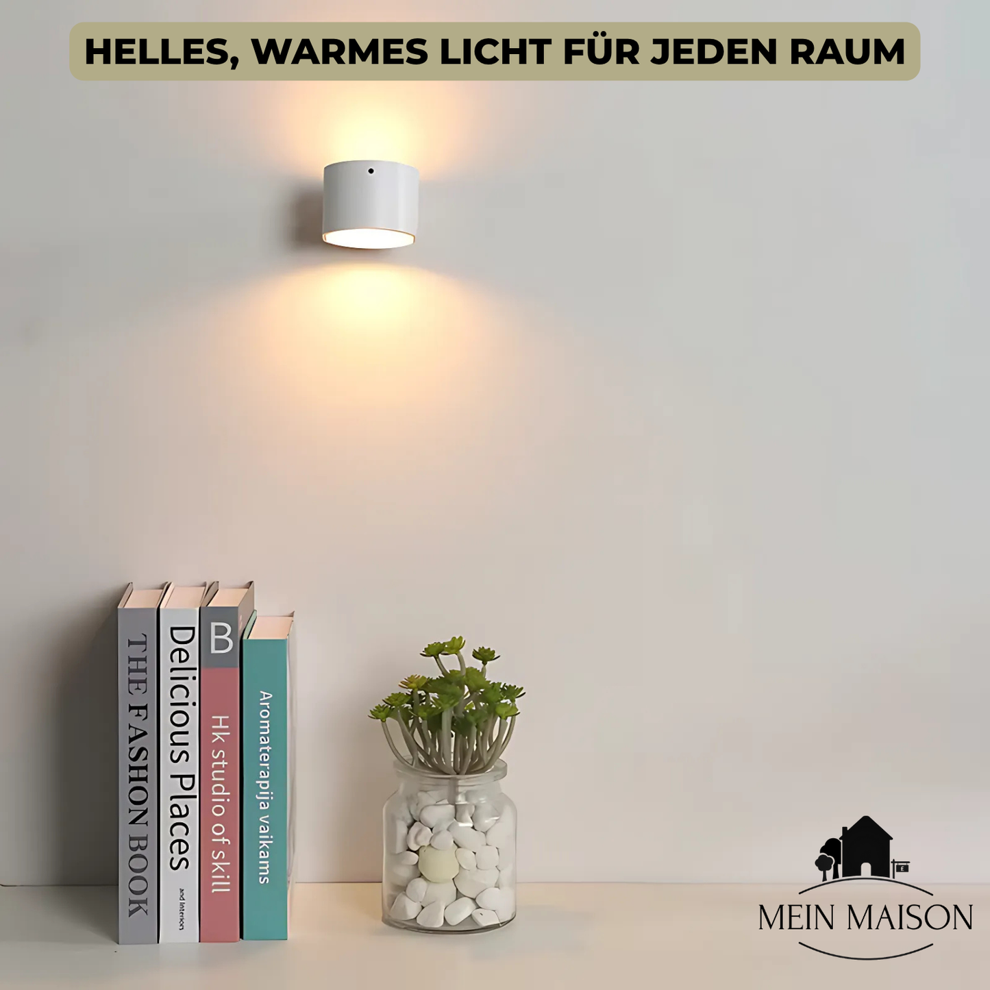 Carvallo LumiScandi | Trådlös & Återuppladdningsbar | Skandinavisk Design | Ekträ