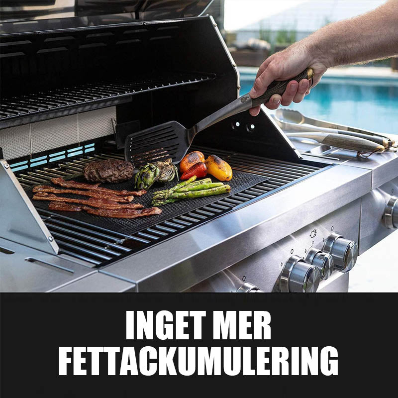 Carvallo BBQ Grillnät / Grillmatta | Non-stick & Återanvändbar | Värmeresistent upp till 370 °C | För kött, fisk & grönsaker