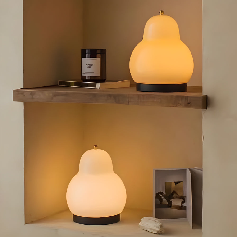 GlowPearl - Bärbar Glas Pear USB LED Bordslampa med Touchkontroll