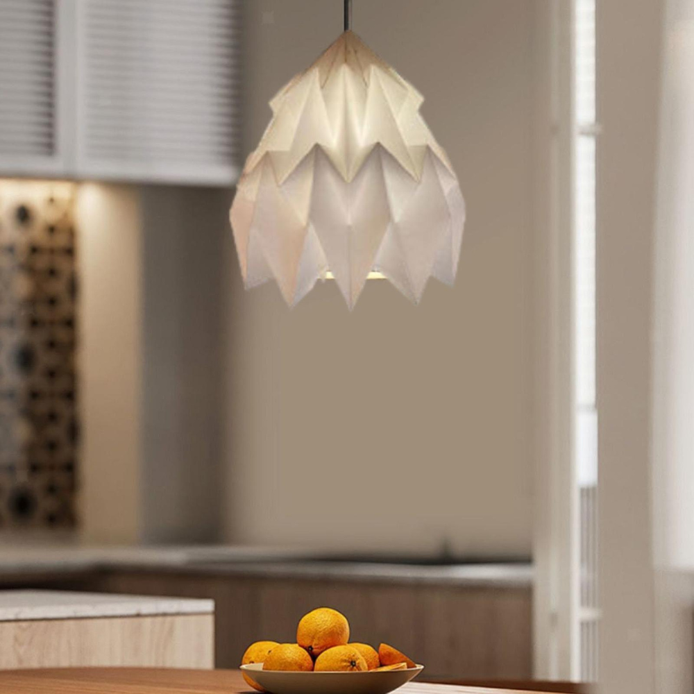 OrigamiGlow – Origami-inspired pendant with layer-on-layer artistic design