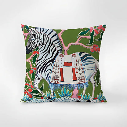 Zebra Tapestry Fringekuddeöverdrag