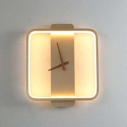 Modern, minimalistisk, klockformad LED-vägglampa med 1 ljus