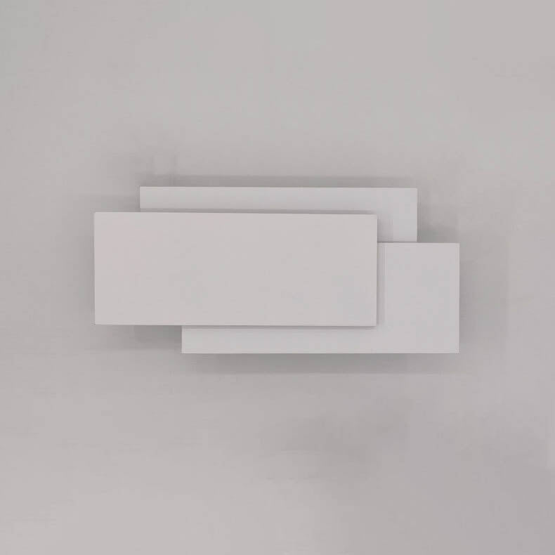 Minimalistisk fyrkantig, staplad LED-vägglampa i aluminium