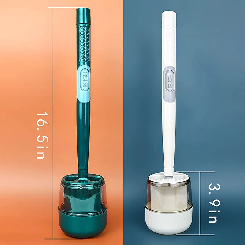 Hushålls utan hål vägghängande långhandtag silikontoalettborste