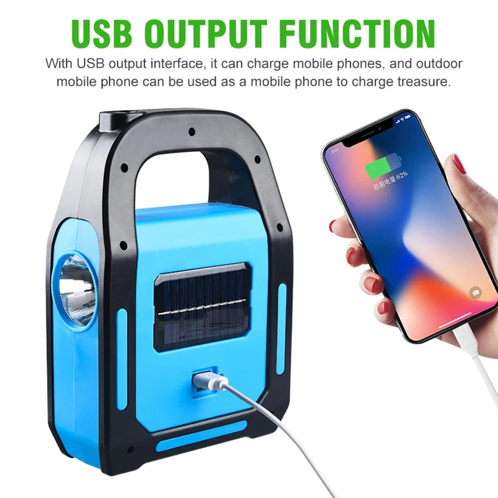 Carvallo LumaForce 3-i-1 | LED-Lampa &amp; Powerbank | Sol- &amp; USB-laddning | Vattentät &amp; Stötbeständig
