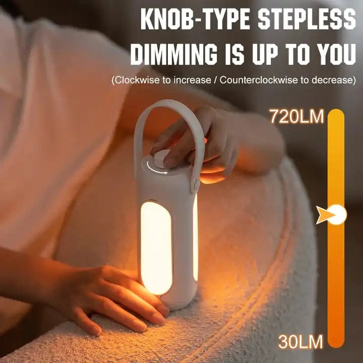 Bärbar uppladdningsbar campinglampa - 180 timmars batteritid & SOS-funktion