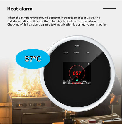 Hemvakt: Brandfarliga gasdetektorer med alarm och LCD-skärm