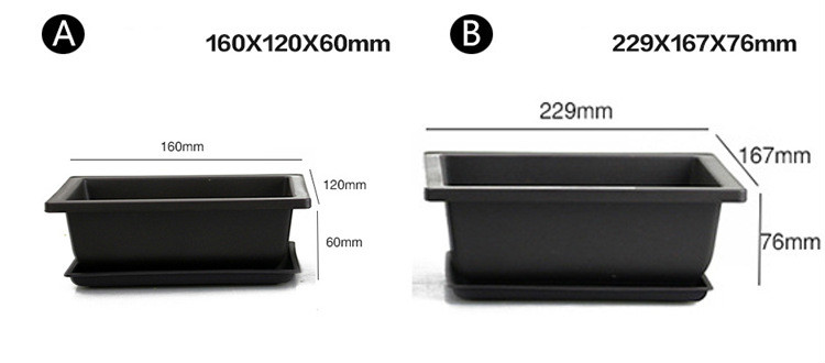 Planter med fat – Rektangulär blomkruka för trädgård och balkong