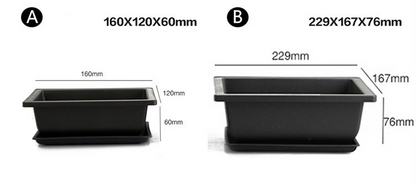 Planter med fat – Rektangulär blomkruka för trädgård och balkong