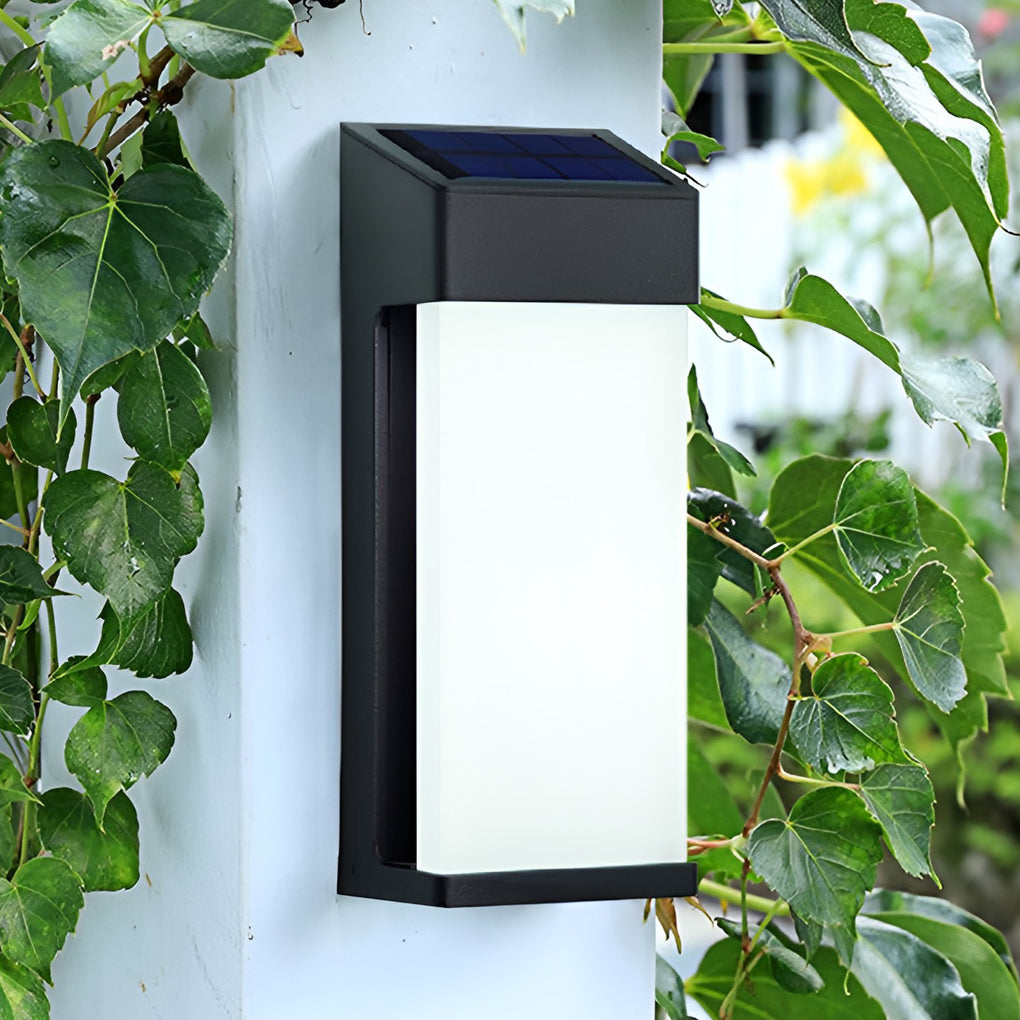 2 Stk Rektangulära LED Solarskyddade Vägglampor