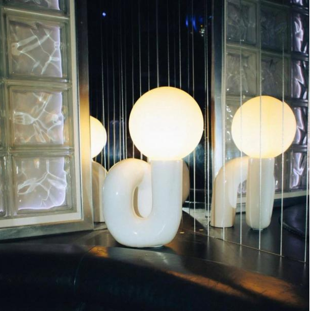 Carvallo - Modern glasbordslampa med varm belysning