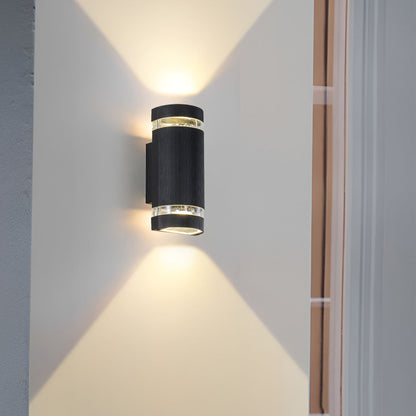 Svart Vattentät LED Upp- och Nedljus Vägglampa