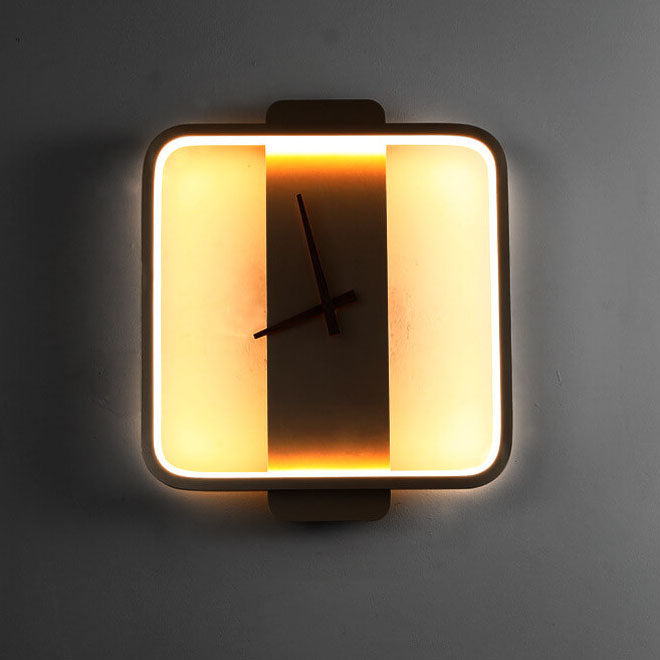 Modern, minimalistisk, klockformad LED-vägglampa med 1 ljus