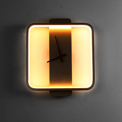 Modern, minimalistisk, klockformad LED-vägglampa med 1 ljus