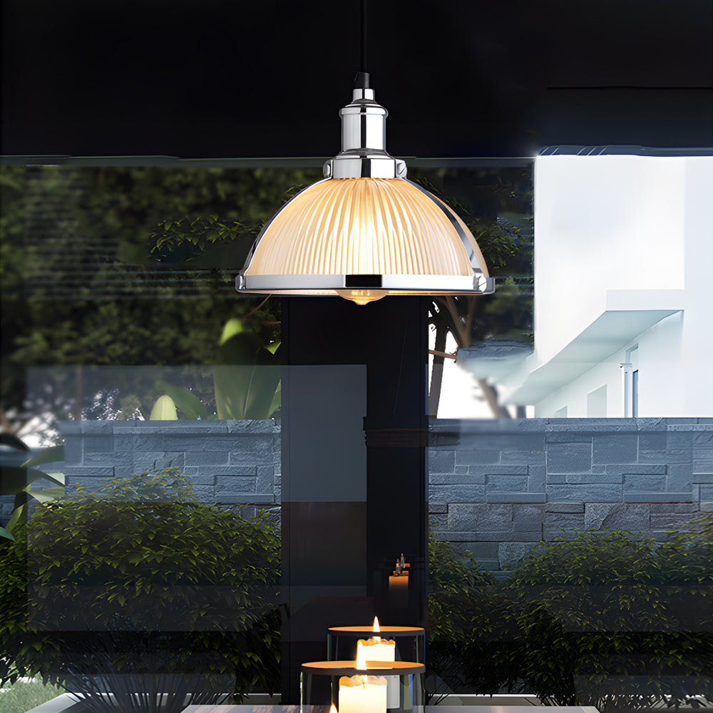 VintageStripe - Retro Kronljus med Randigt Design