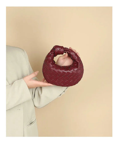 Handväska Vegansk Läder Vävda Axeltassen