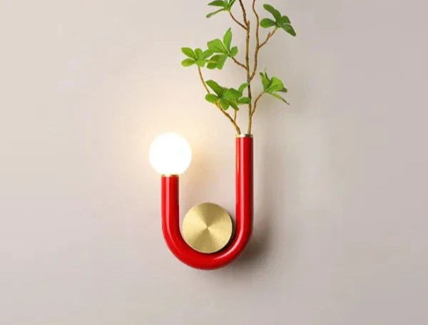 PinkLume – Modern U-formad LED Vägglampa för Sovrum & Barnrum