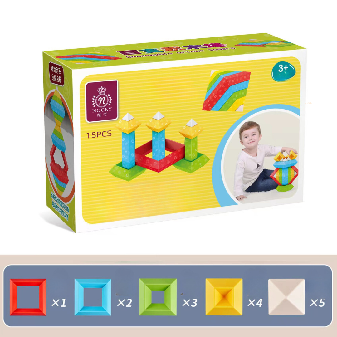 Barnvänliga Montessori stapelstenar